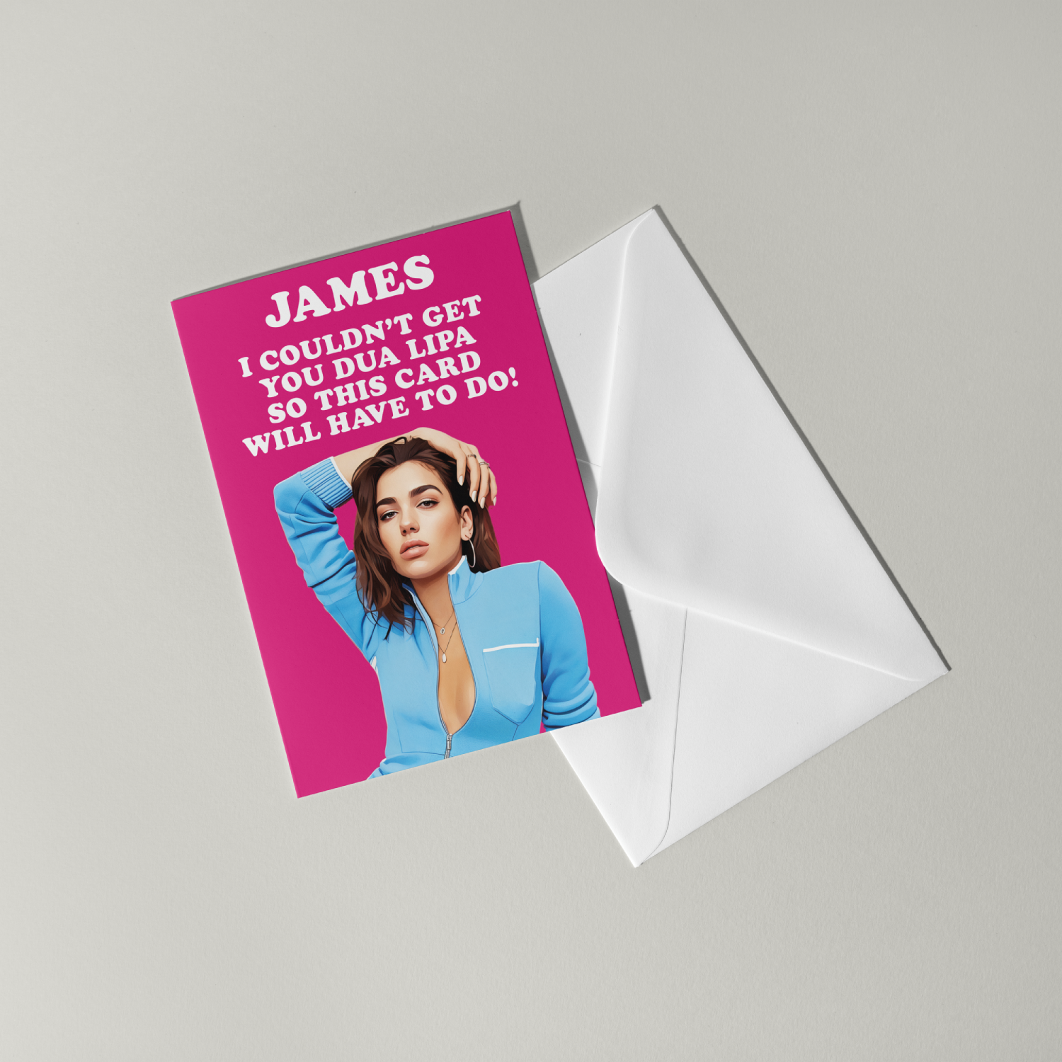 Funny Dua Lipa Personalised Birthday Card