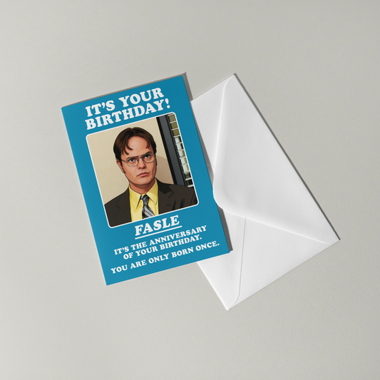 Funny Dwight Schrute Birthday Card