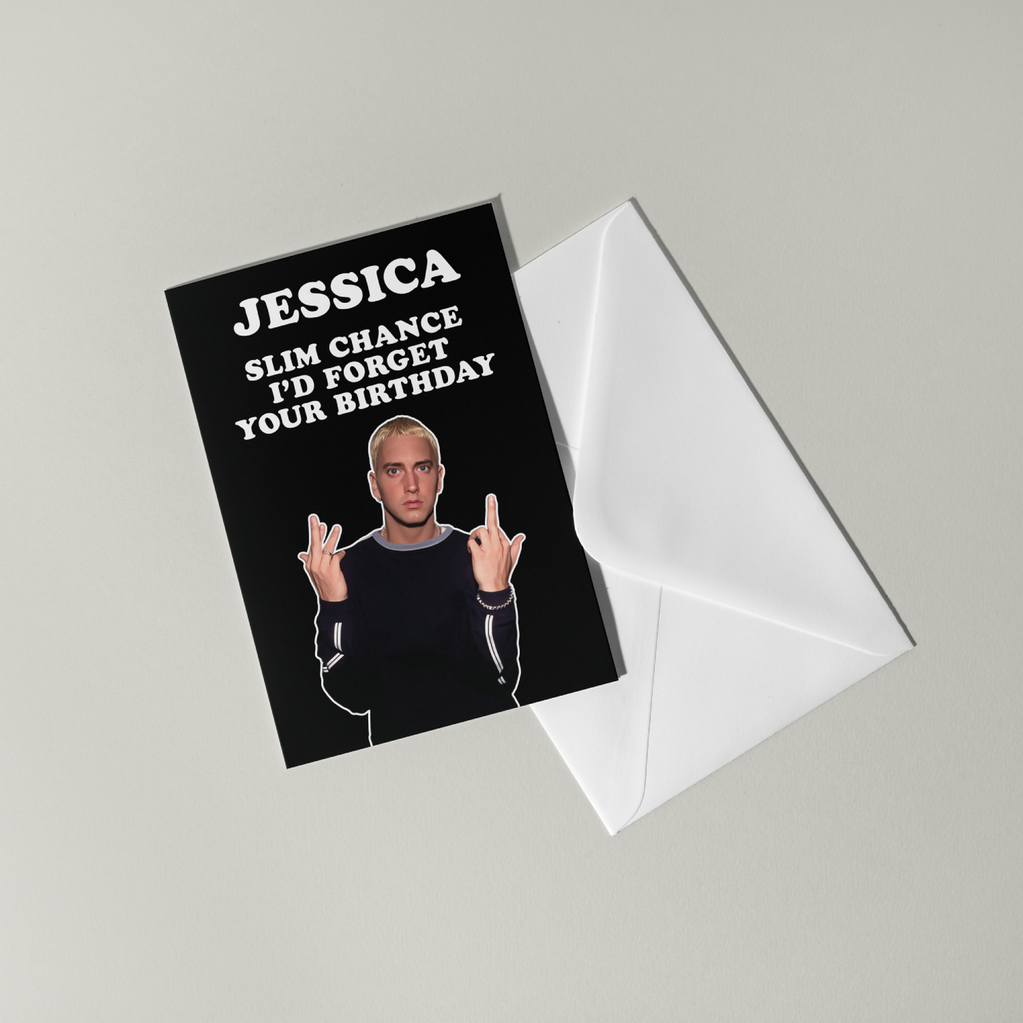 Funny Eminem Personalised Birthday Card