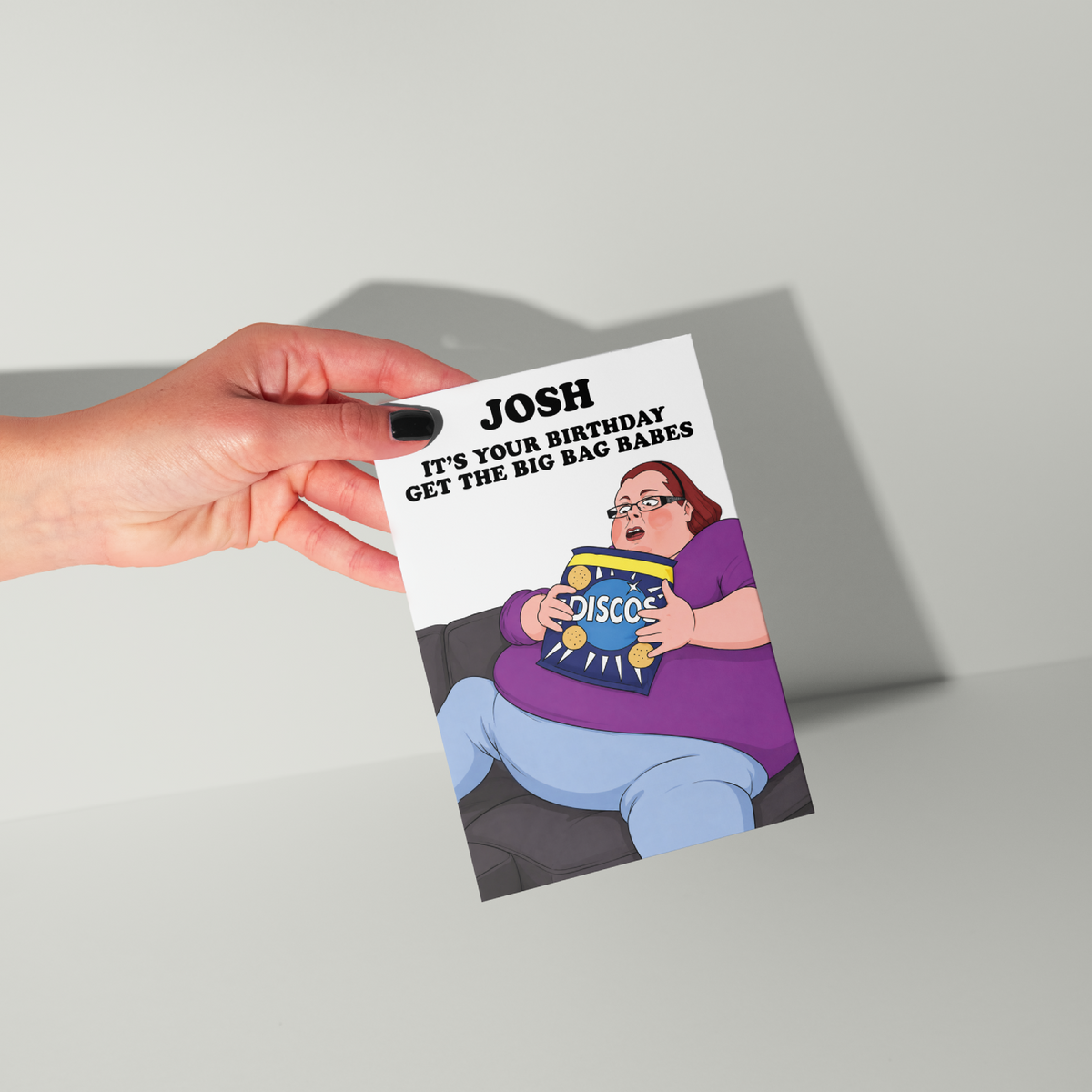 Funny Fat Families Personalised Birthday Card