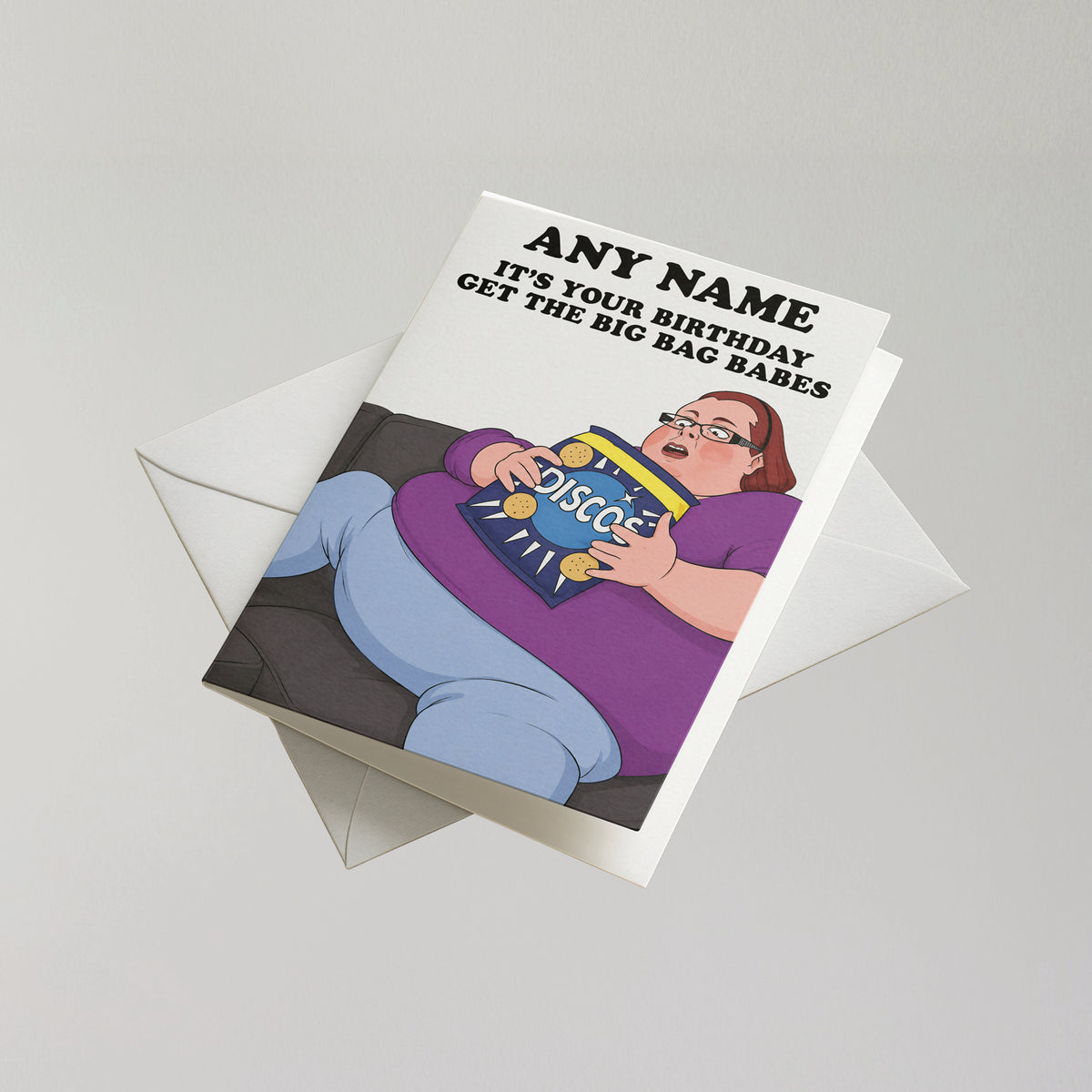 Funny Fat Families Personalised Birthday Card