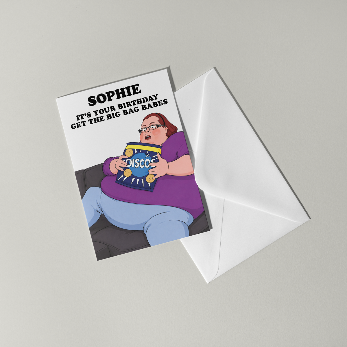 Funny Fat Families Personalised Birthday Card