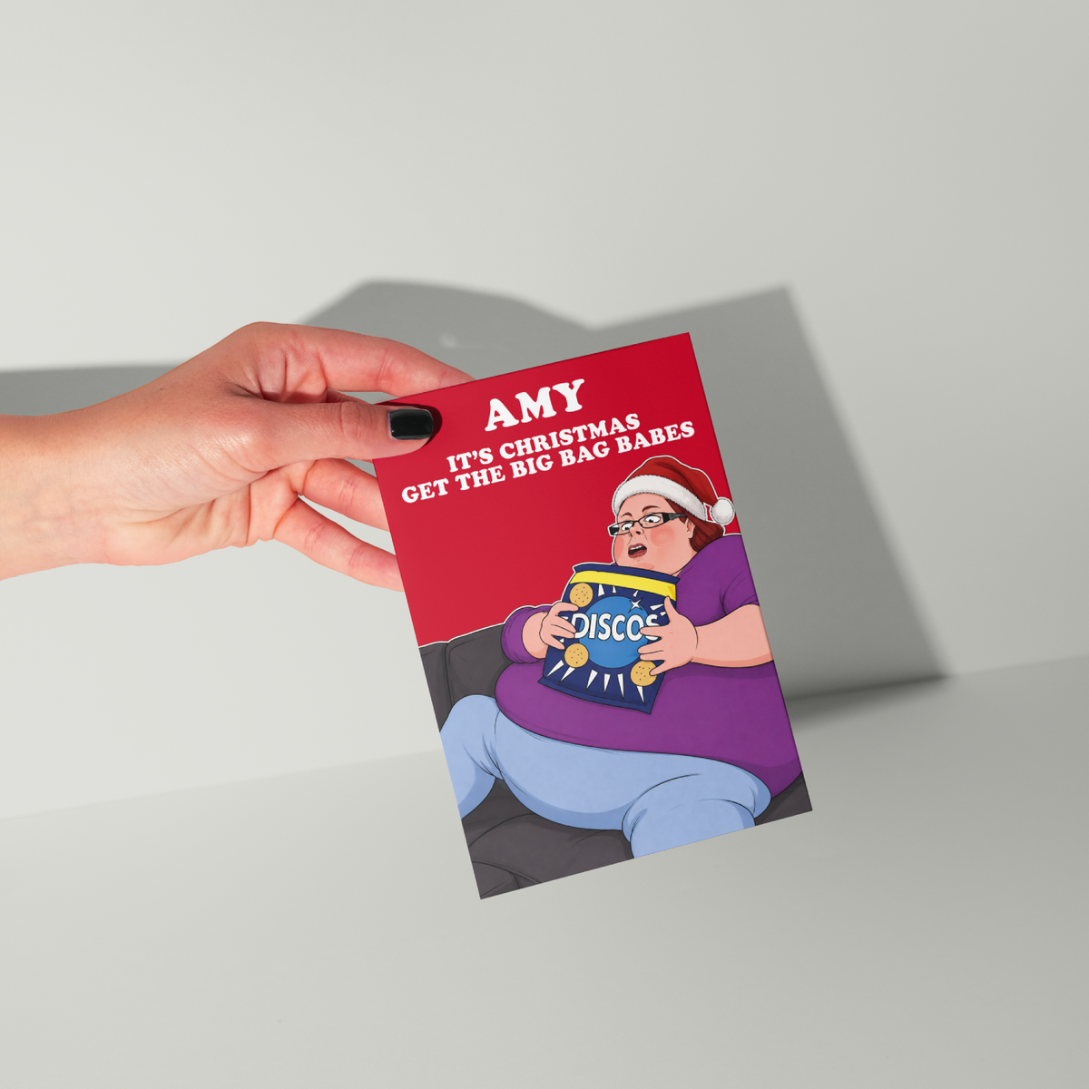 Funny Fat Families Personalised Christmas Card