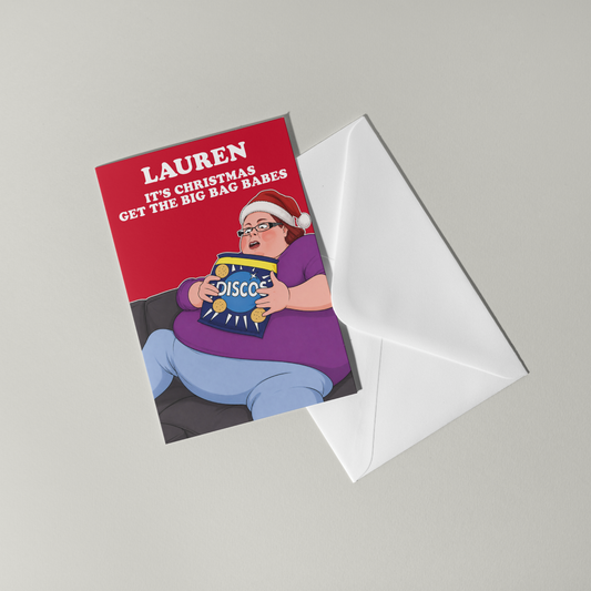 Funny Fat Families Personalised Christmas Card