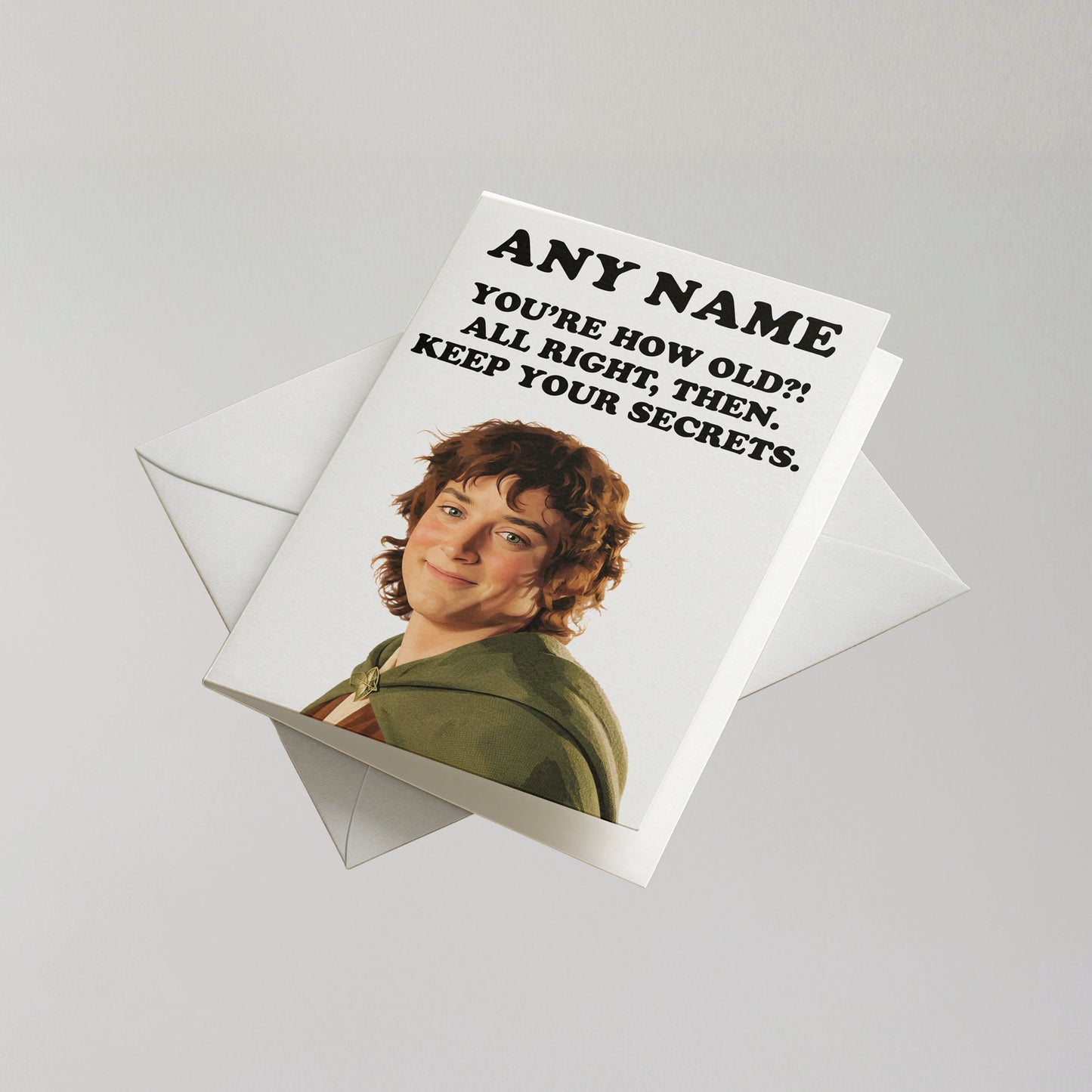 Funny Frodo Baggins Personalised Birthday Card