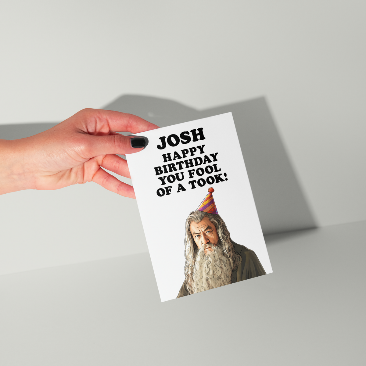 Funny Gandalf Personalised Birthday Card