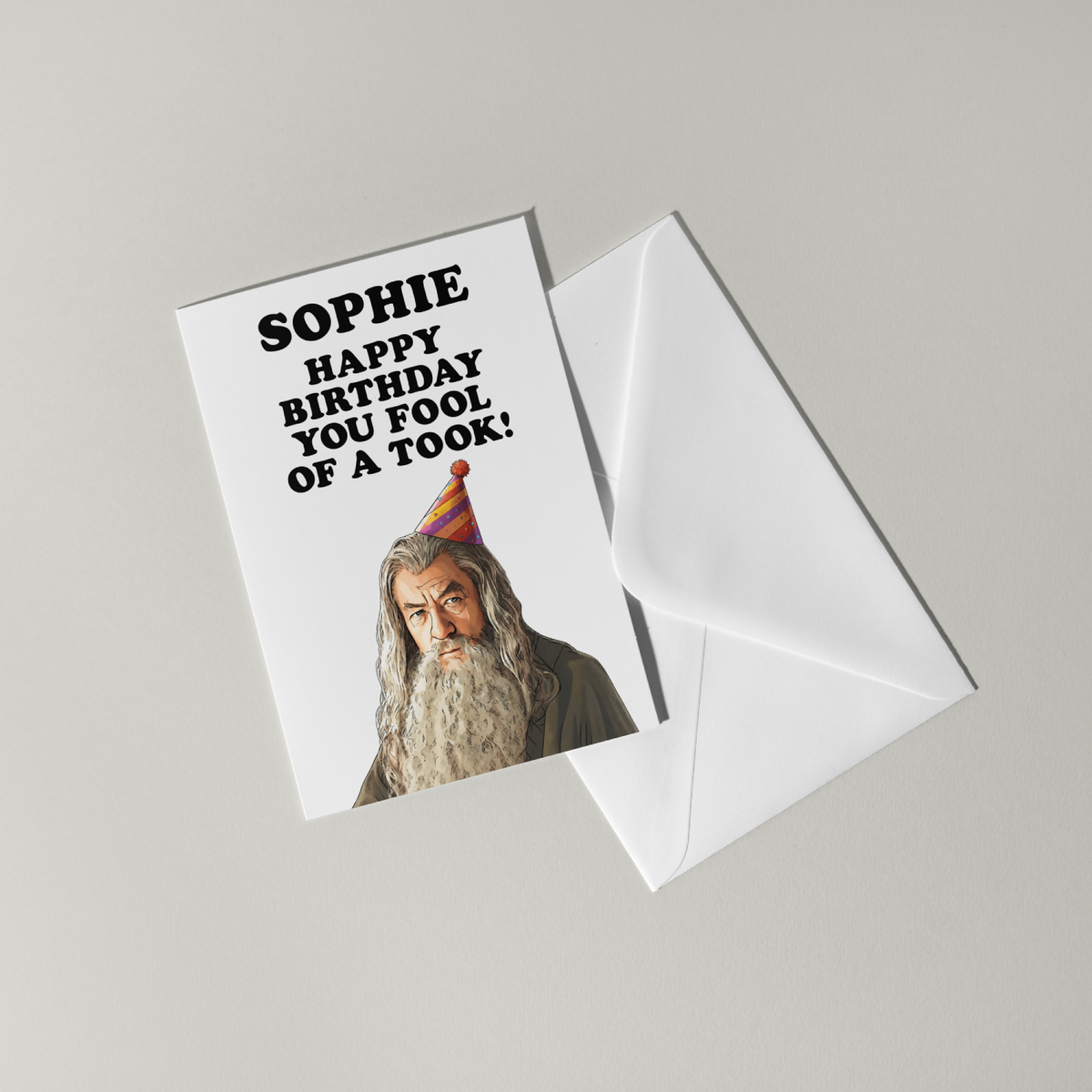 Funny Gandalf Personalised Birthday Card