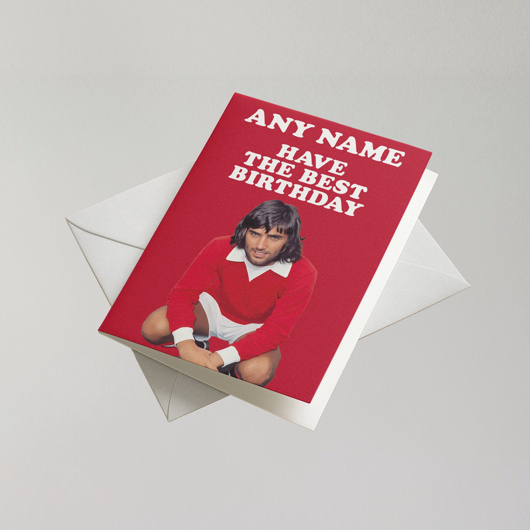 Funny George Best Personalised Birthday Card