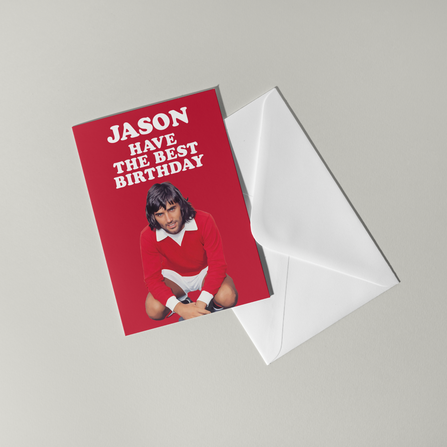 Funny George Best Personalised Birthday Card