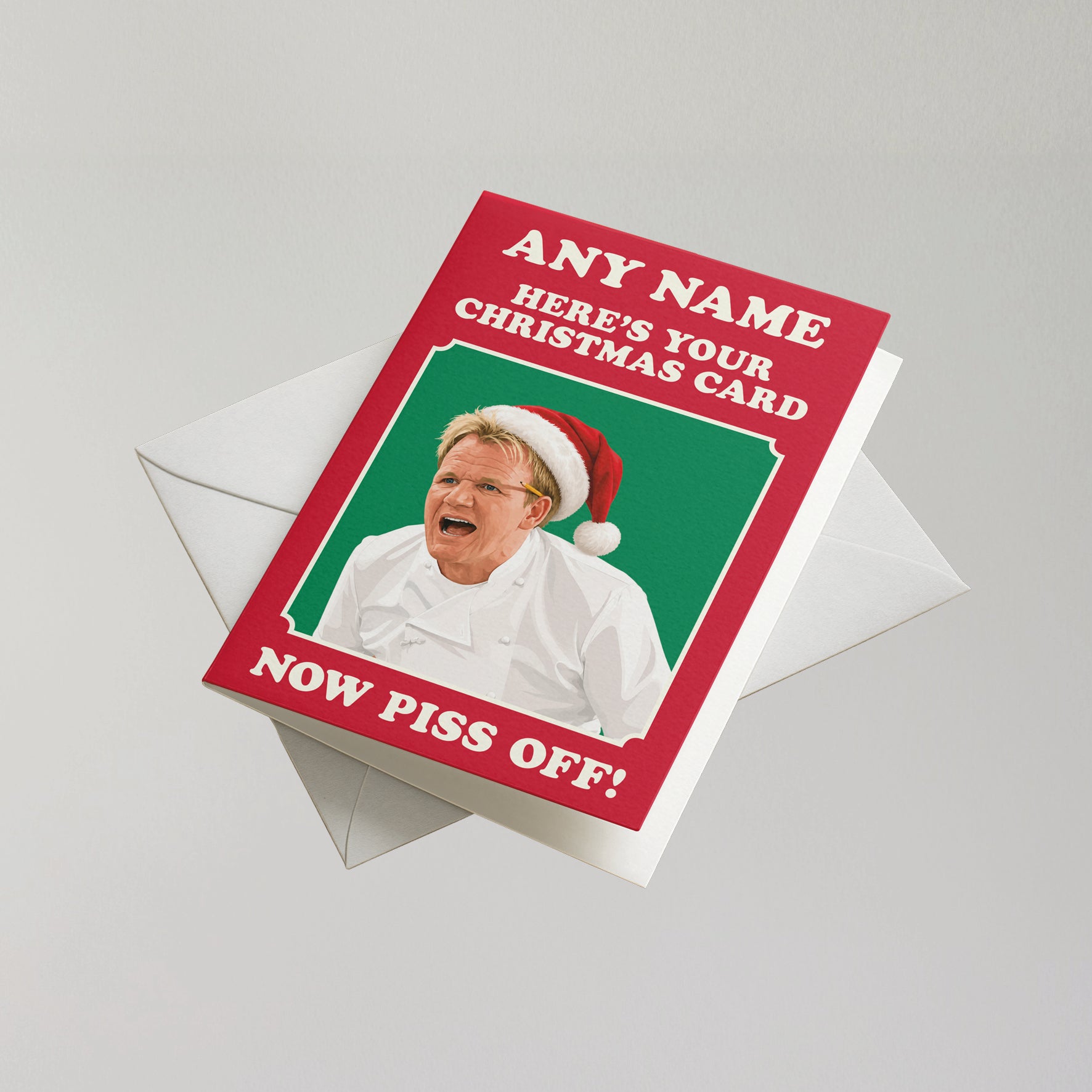 Funny Gordon Ramsay Personalised Christmas Card
