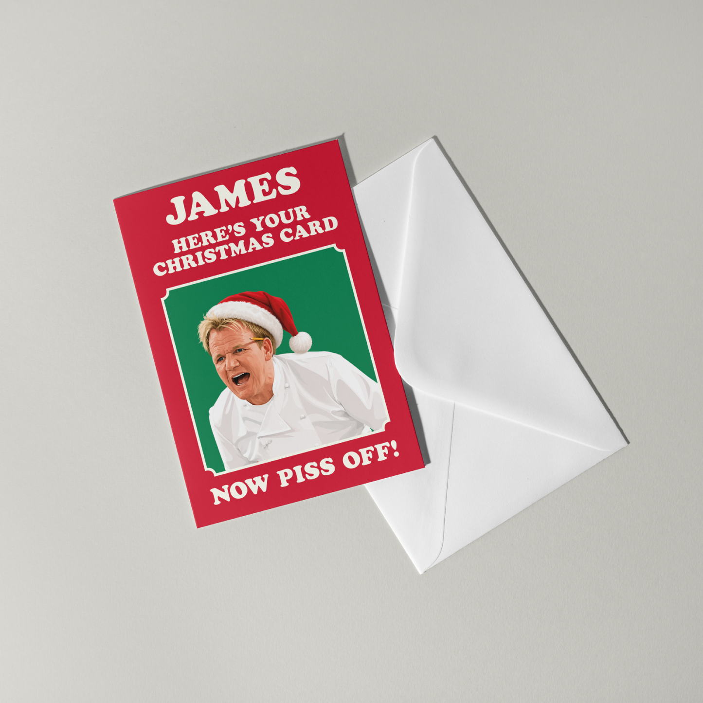 Funny Gordon Ramsay Personalised Christmas Card