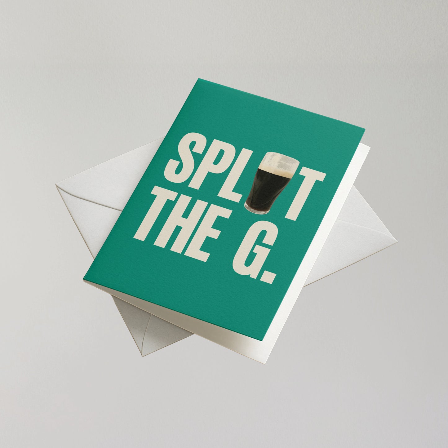 Funny Guinness Split The G Greeting Card