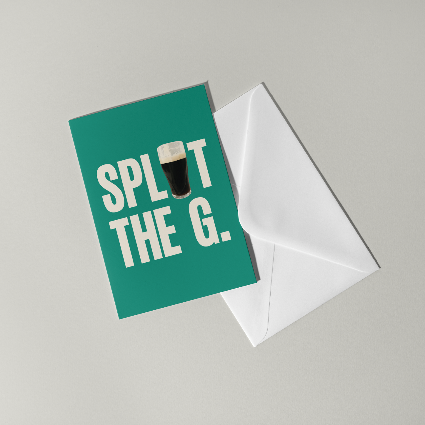 Funny Guinness Split The G Greeting Card