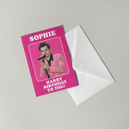 Funny Harry Styles Personalised Birthday Card