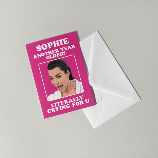 Funny Kim Kardashian Personalised Birthday Card