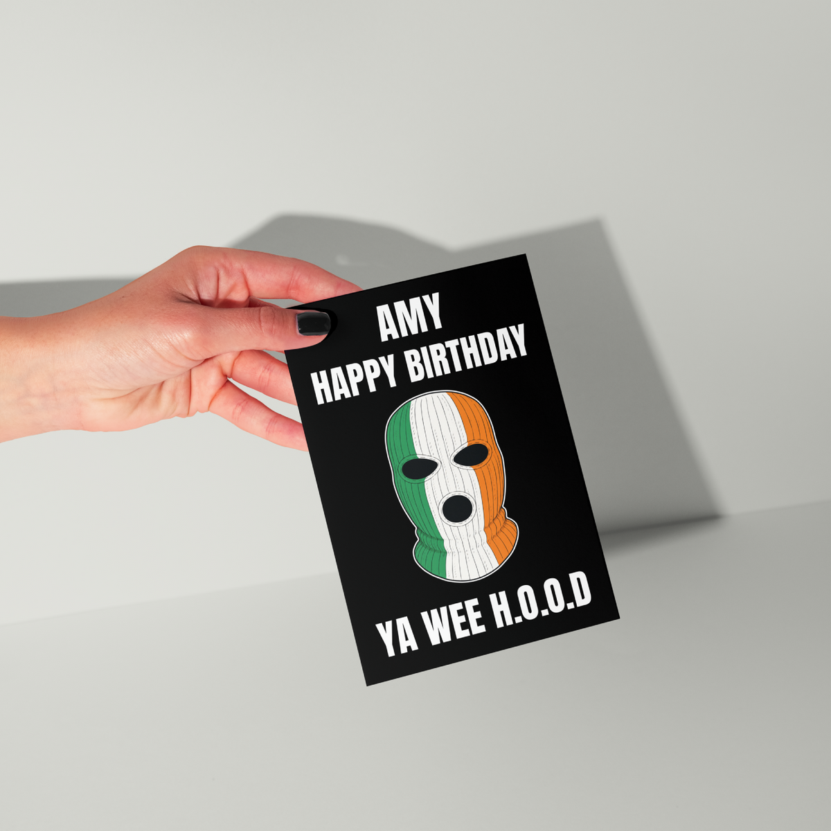 Funny Kneecap Personalised Birthday Card