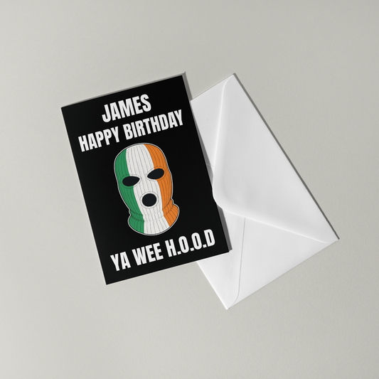 Funny Kneecap Personalised Birthday Card
