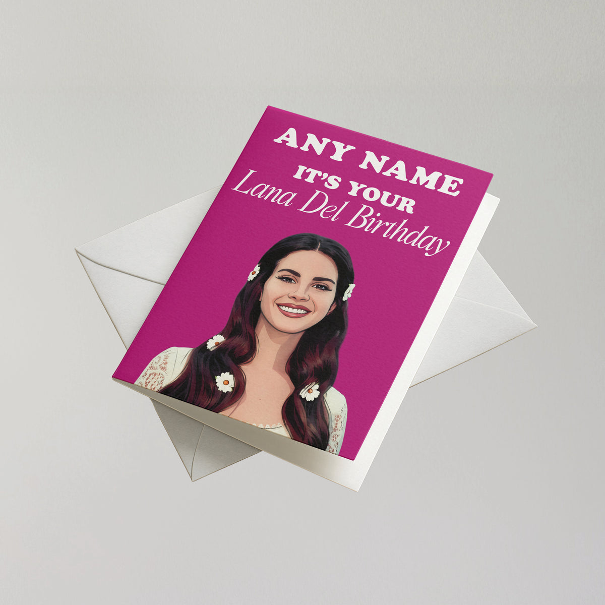 Funny Lana Del Rey Personalised Birthday Card