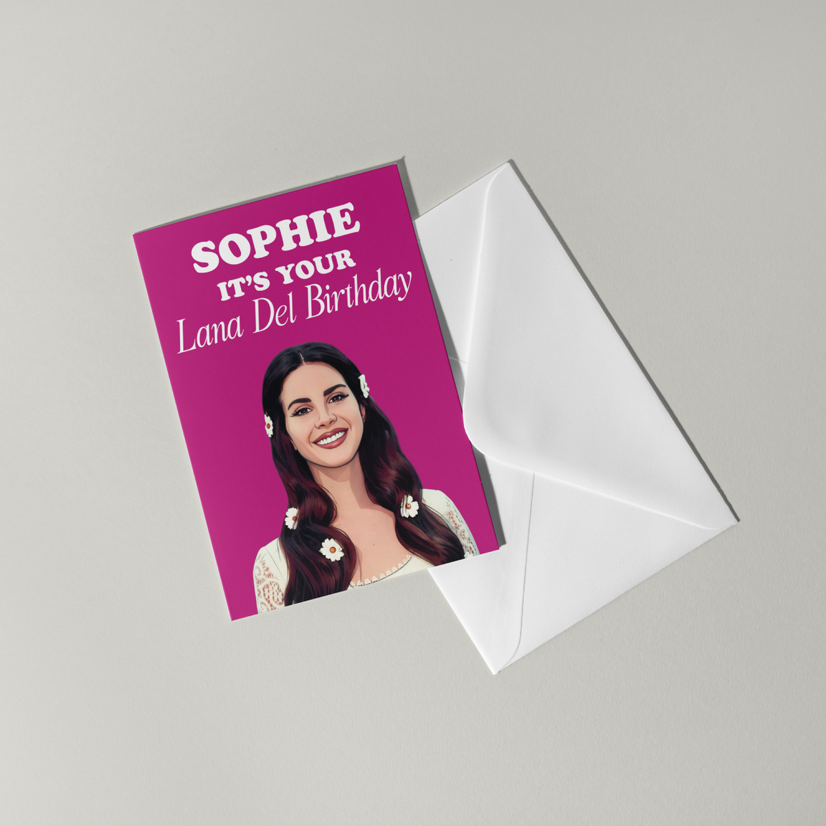 Funny Lana Del Rey Personalised Birthday Card