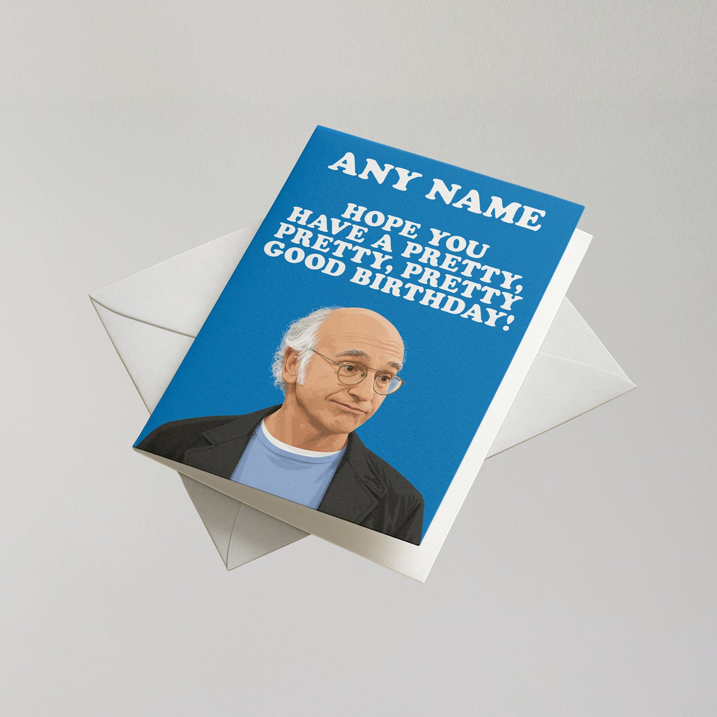 Funny Larry David Personalised Birthday Card