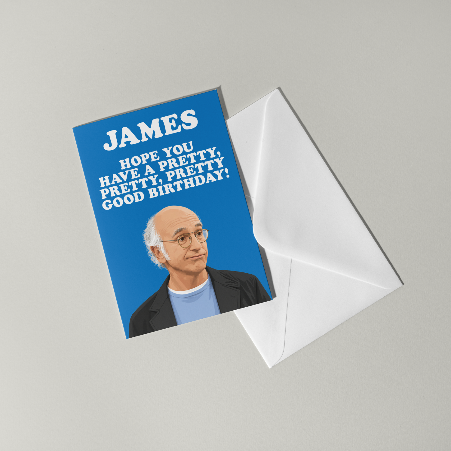 Funny Larry David Personalised Birthday Card