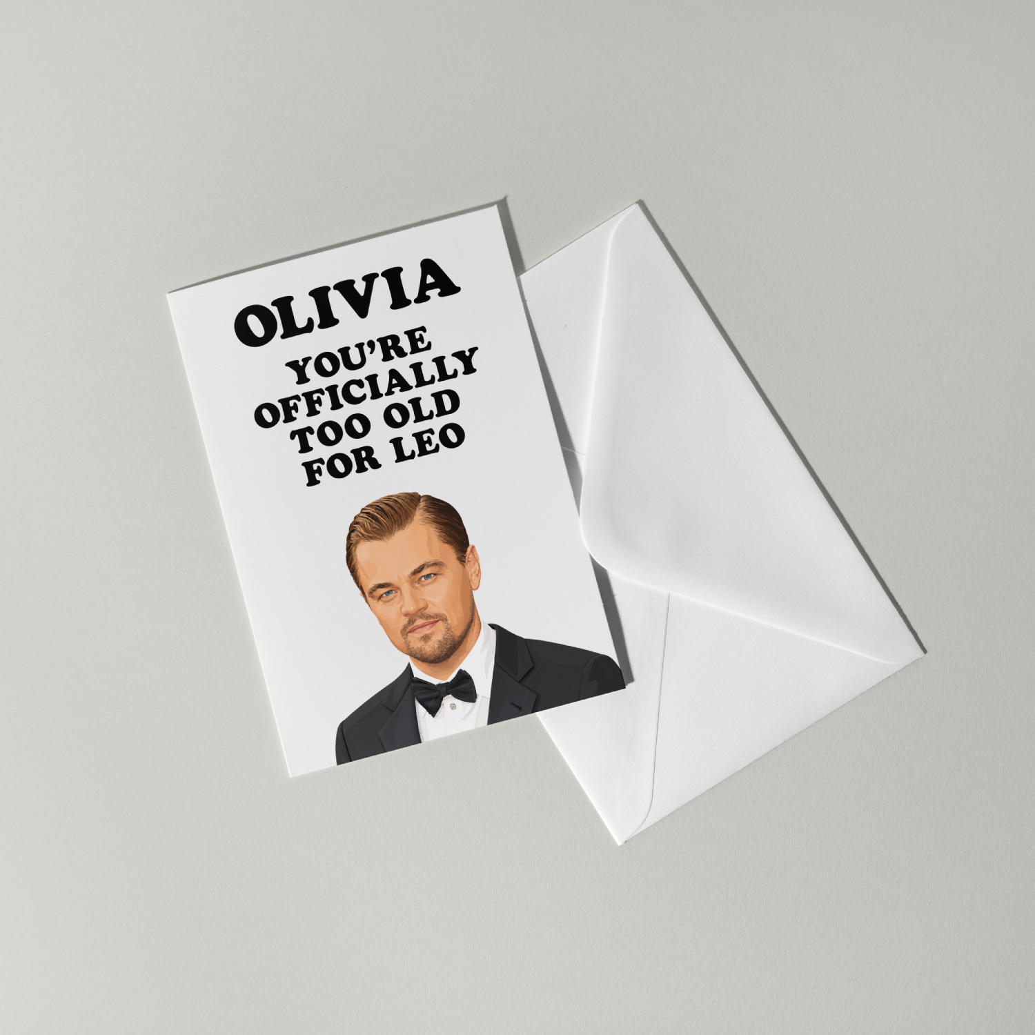 Funny Leonardo DiCaprio Personalised Birthday Card