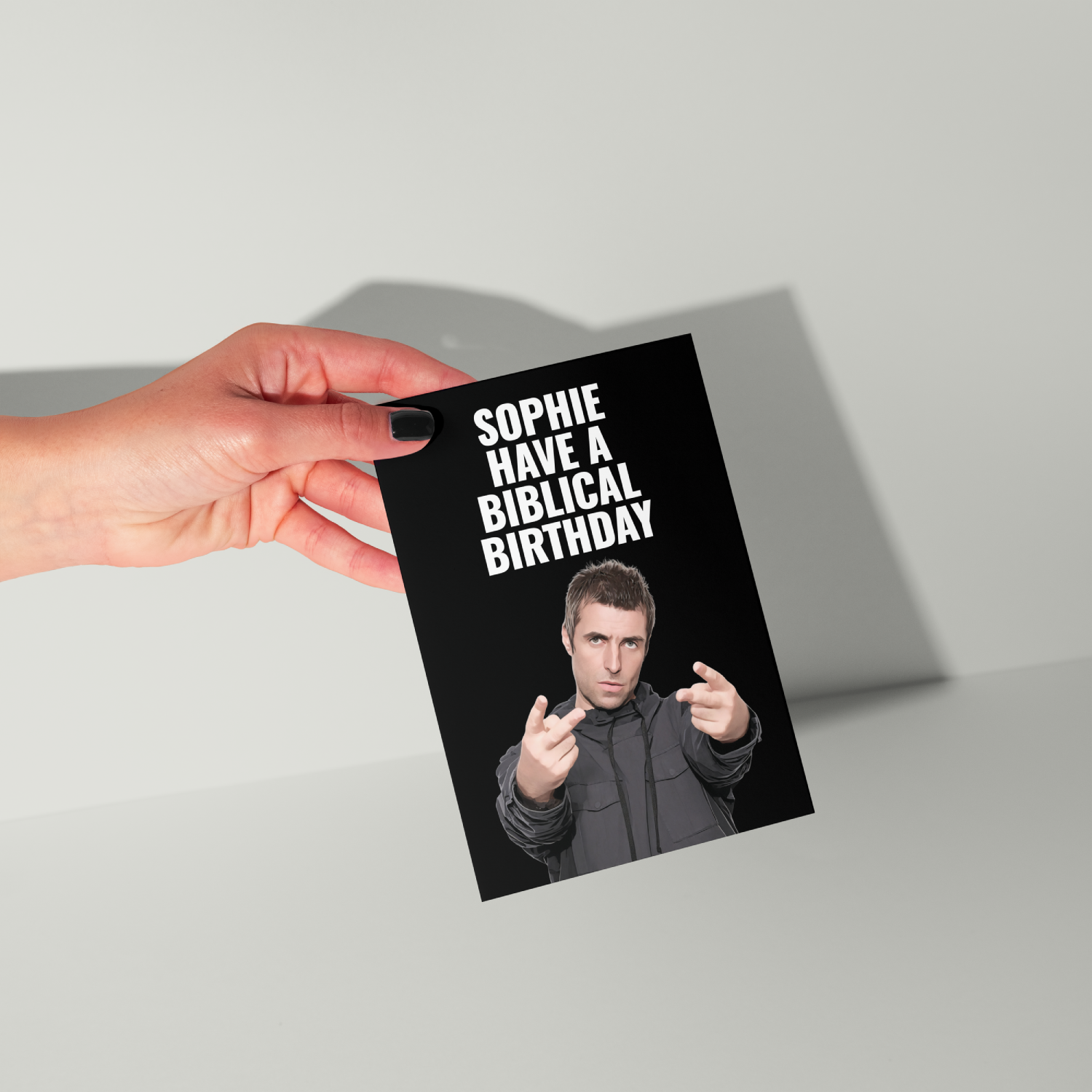 Funny Liam Gallagher Personalised Birthday Card