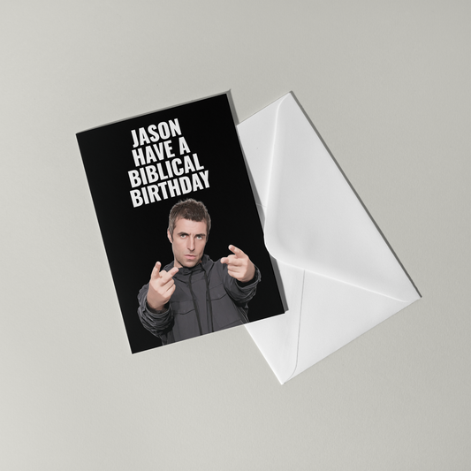 Funny Liam Gallagher Personalised Birthday Card