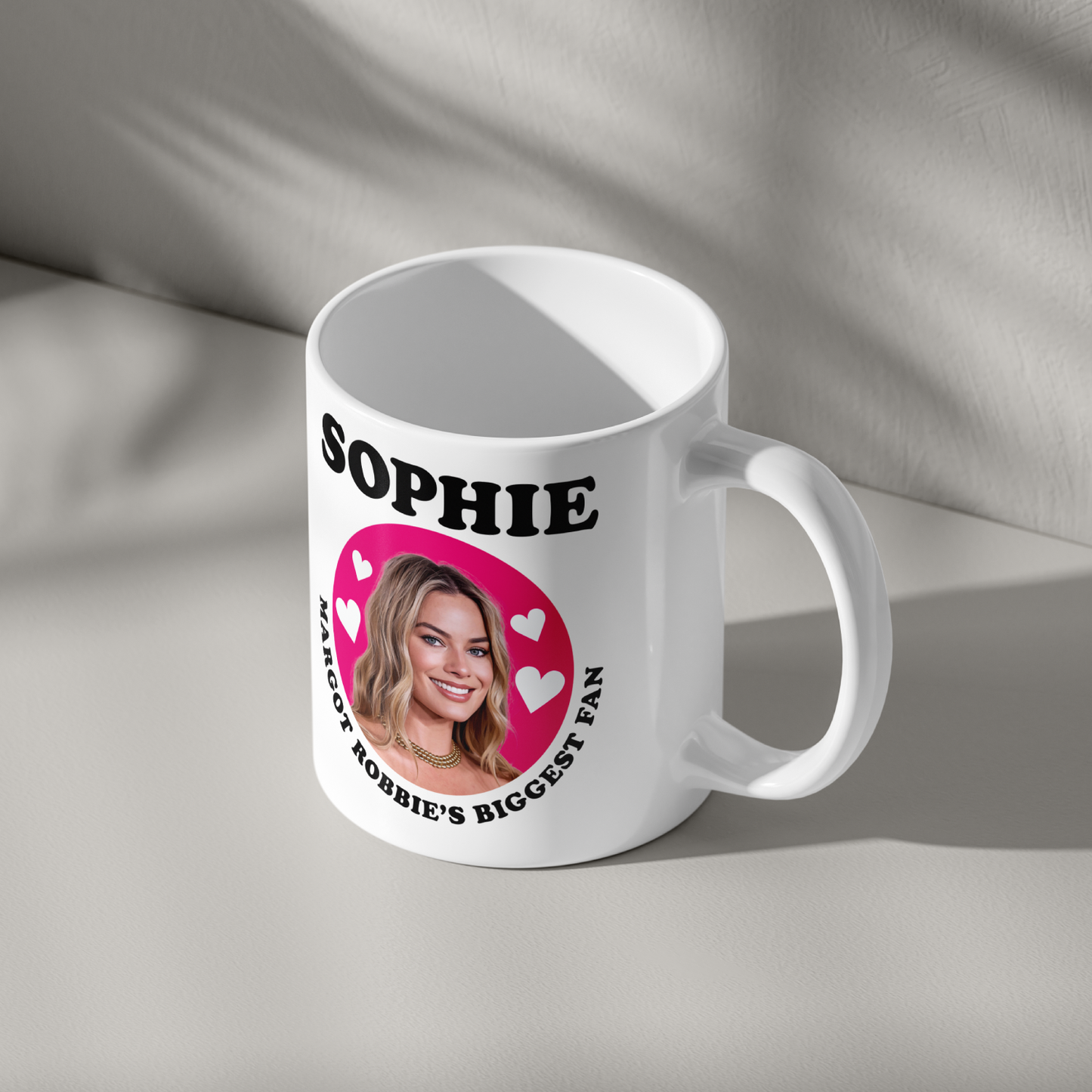 Funny Margot Robbie Personalised Mug