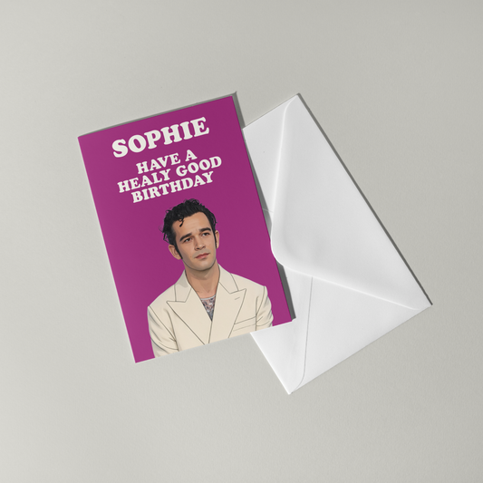 Funny Matty Healy Personalised Birthday Card