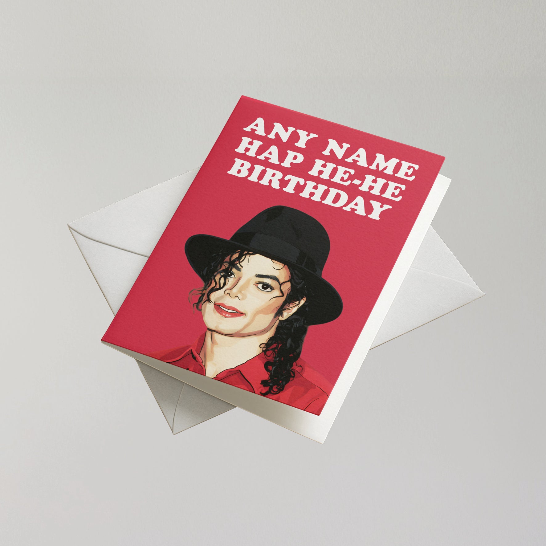 Funny Michael Jackson Personalised Birthday Card