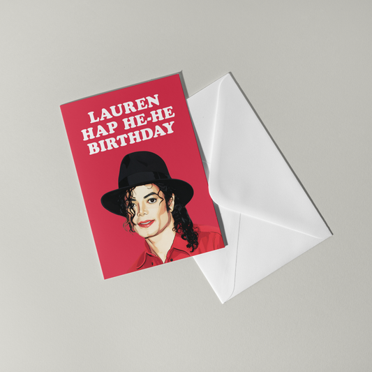 Funny Michael Jackson Personalised Birthday Card