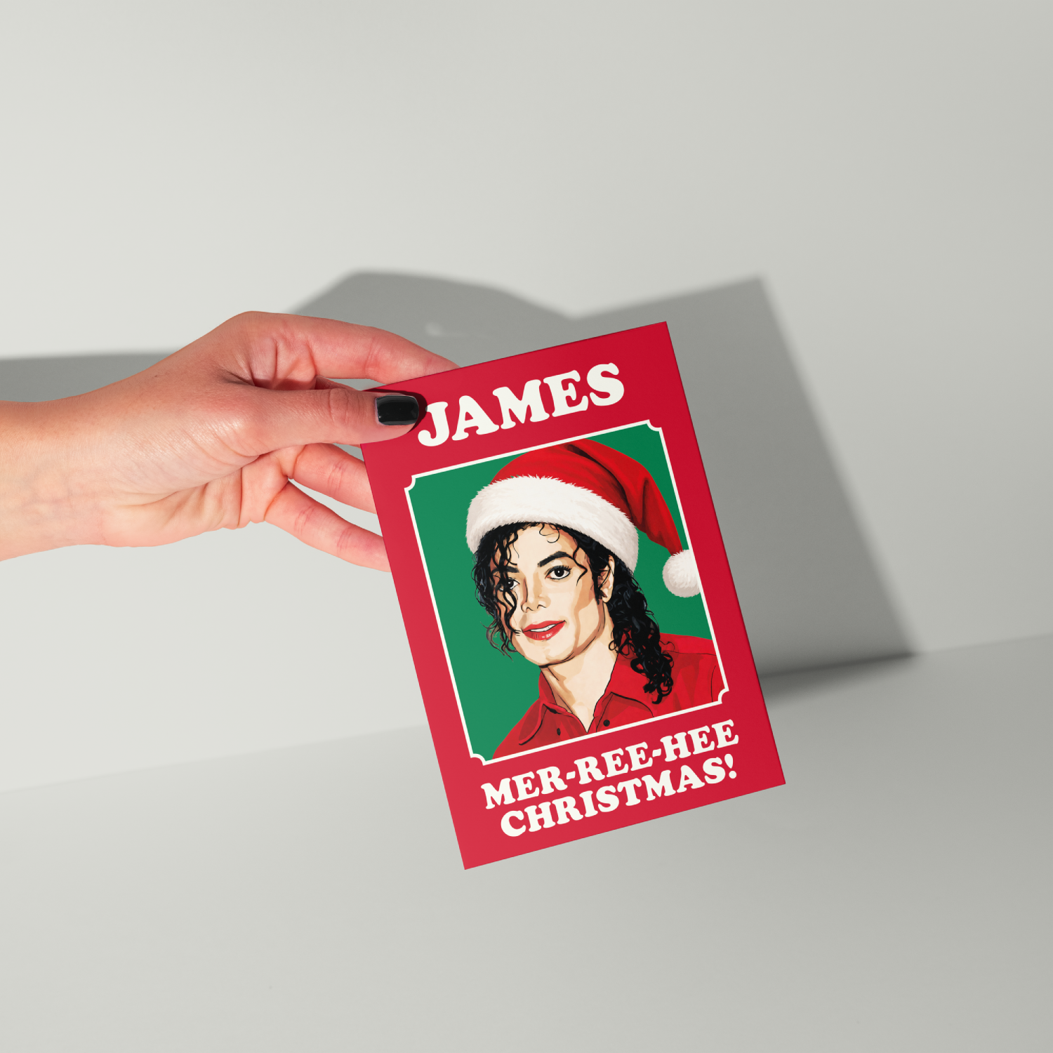 Funny Michael Jackson Personalised Christmas Card