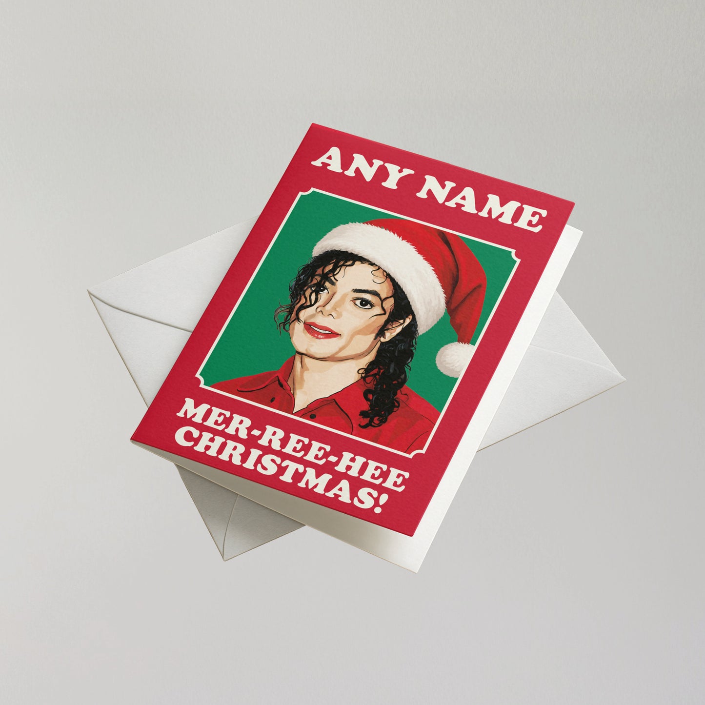 Funny Michael Jackson Personalised Christmas Card