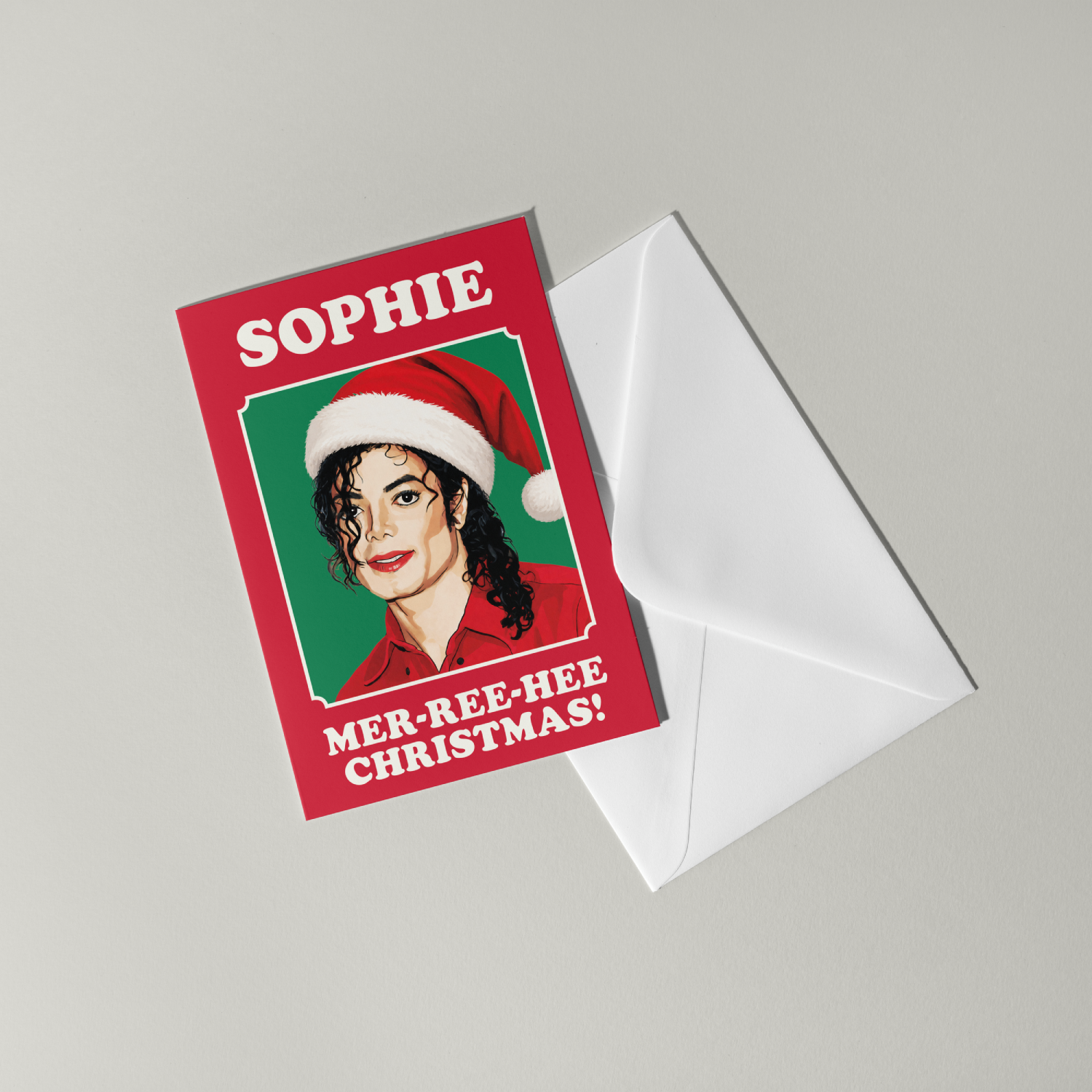Funny Michael Jackson Personalised Christmas Card