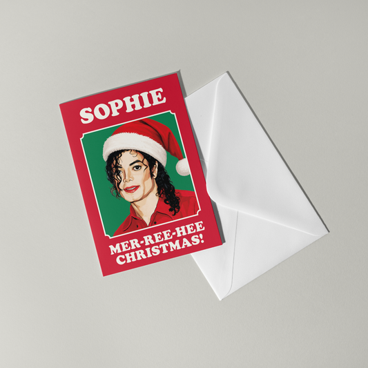 Funny Michael Jackson Personalised Christmas Card