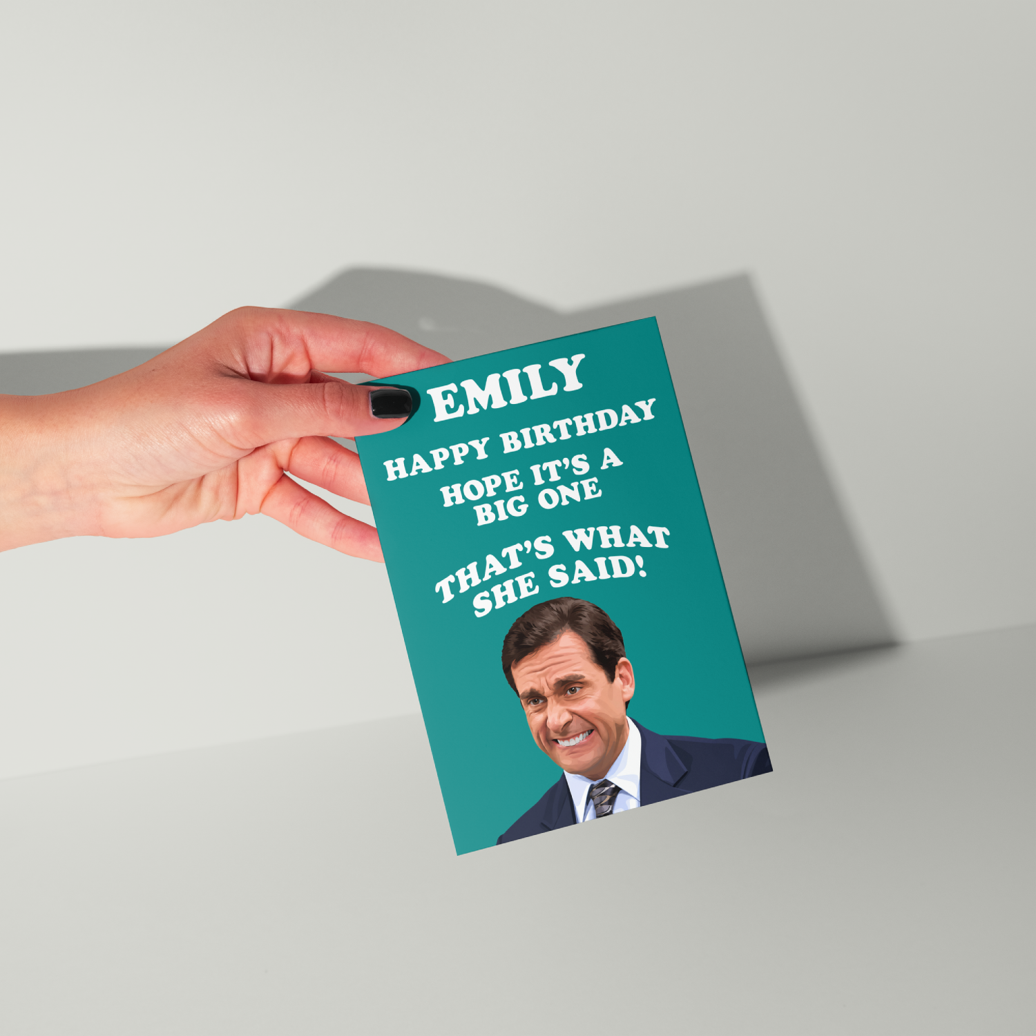 Funny Michael Scott Personalised Birthday Card