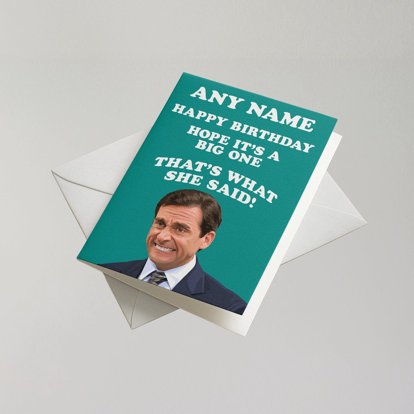 Funny Michael Scott Personalised Birthday Card