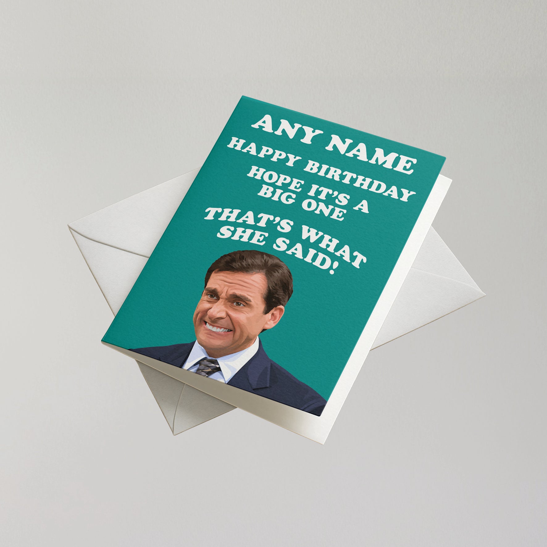 Funny Michael Scott Personalised Birthday Card