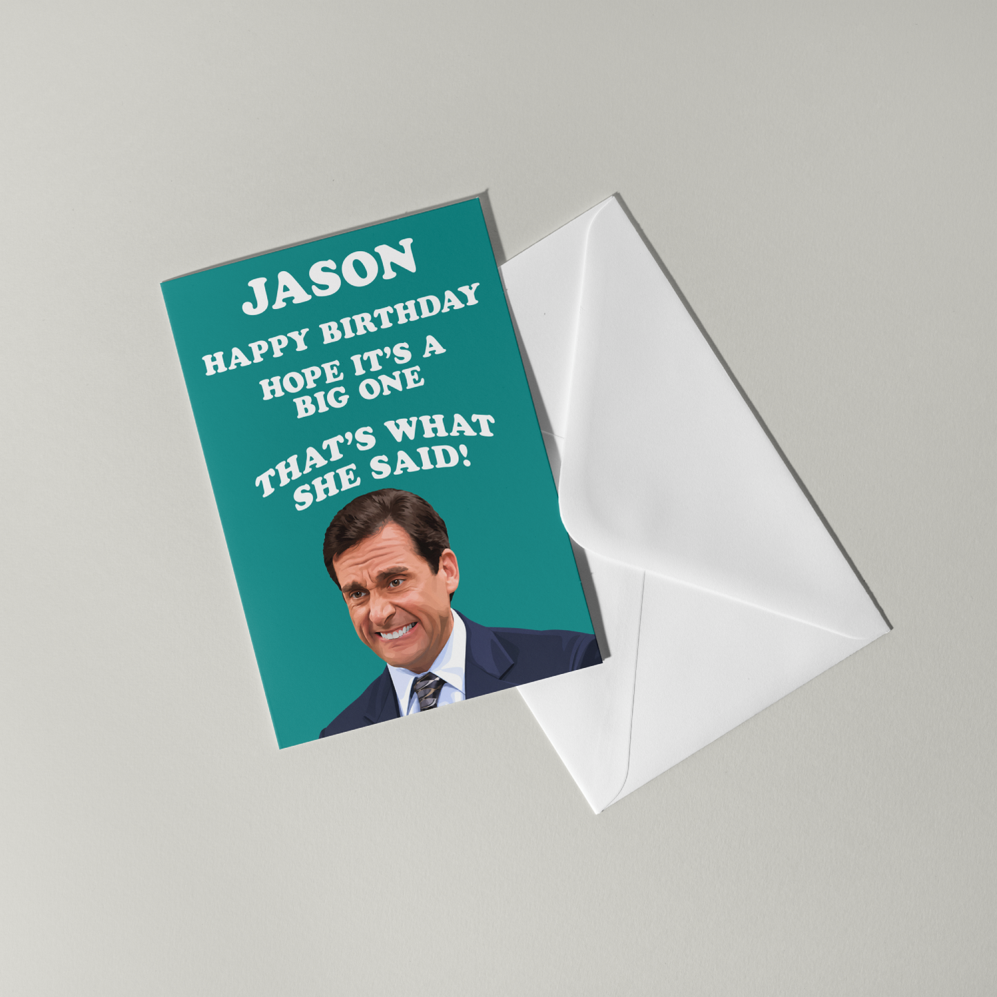 Funny Michael Scott Personalised Birthday Card