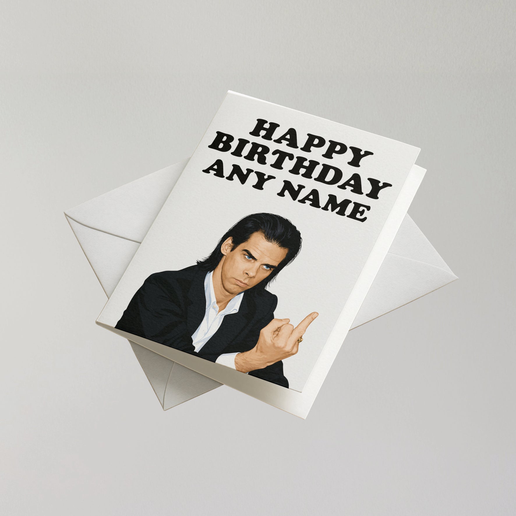 Funny Nick Cave Personalised Birthday Card