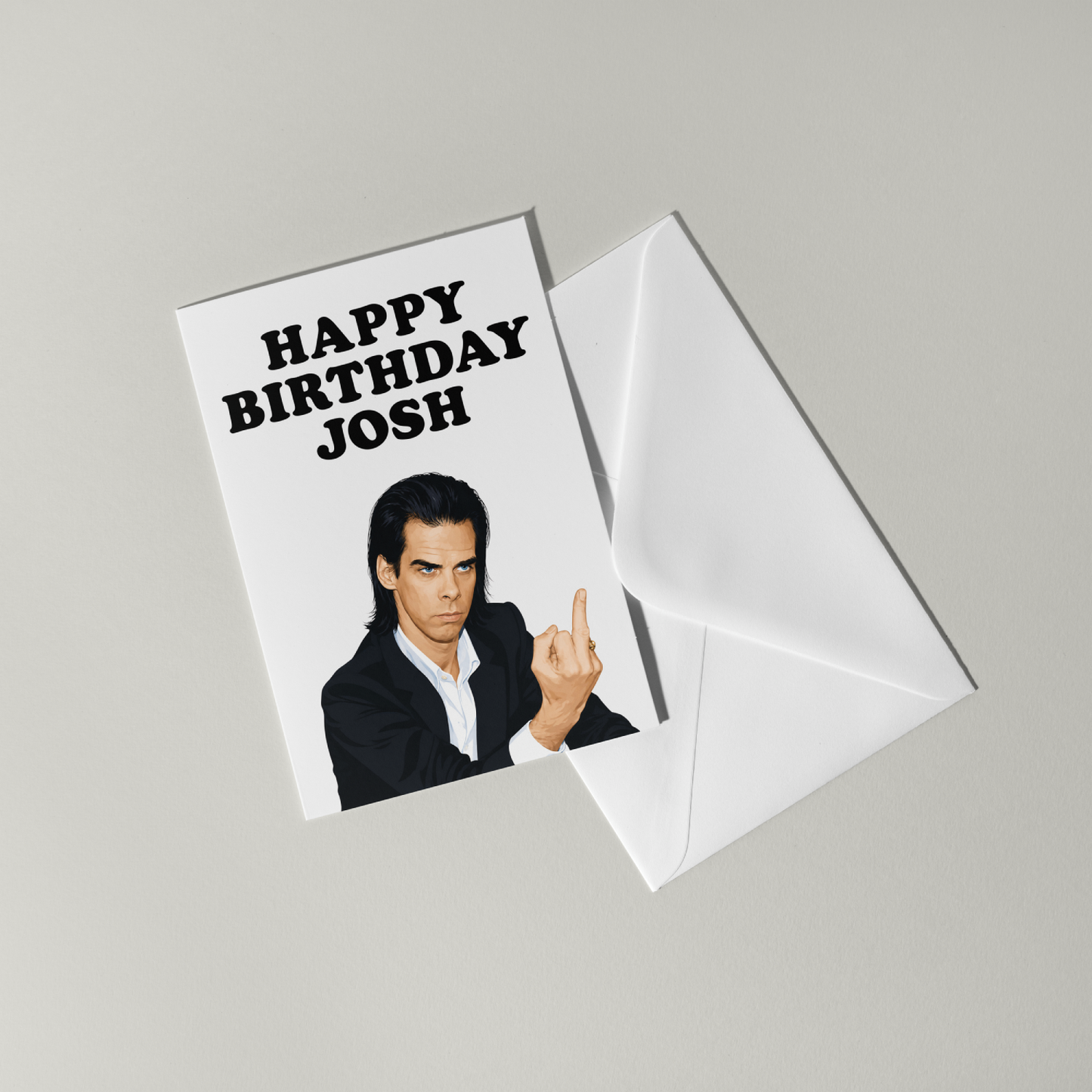 Funny Nick Cave Personalised Birthday Card