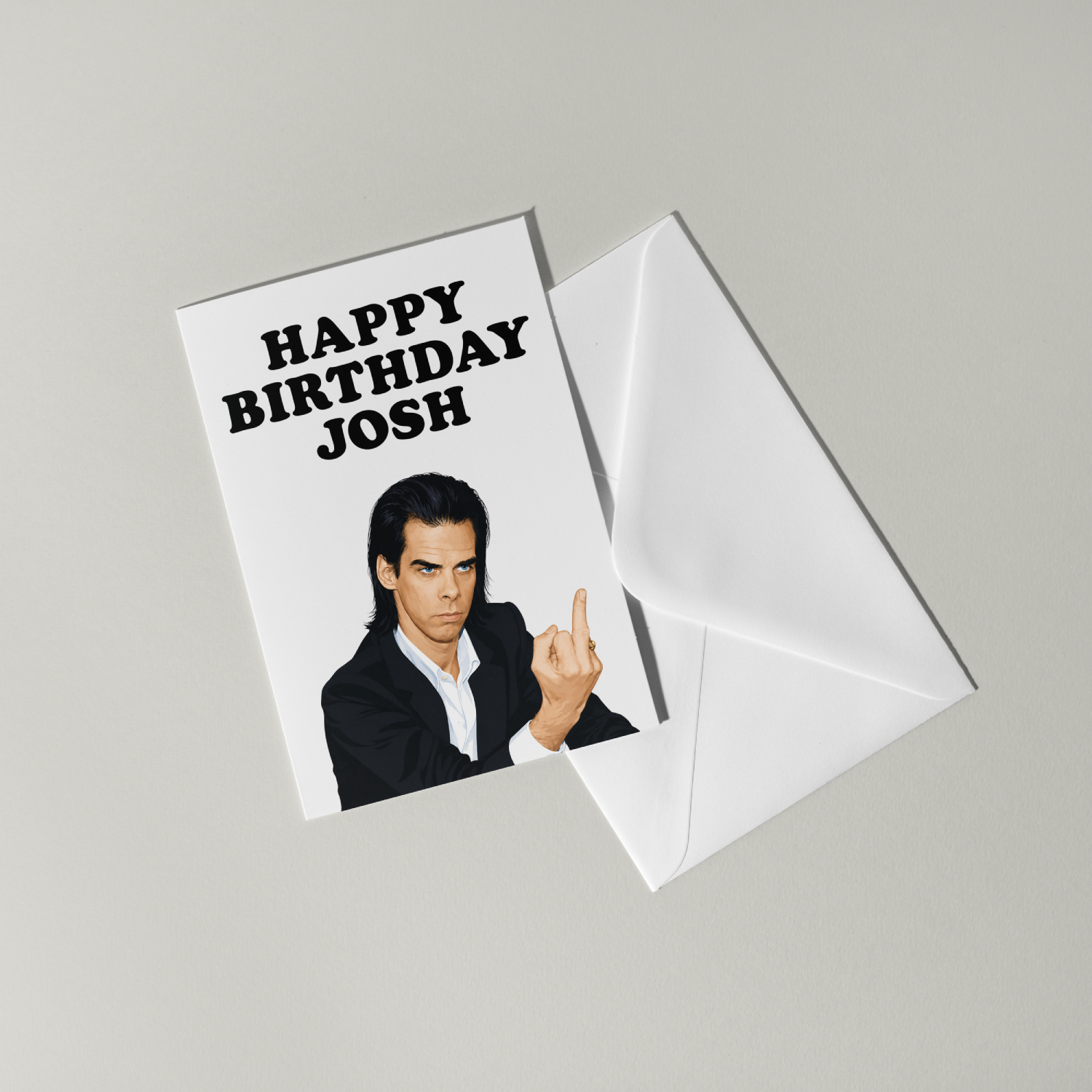 Funny Nick Cave Personalised Birthday Card