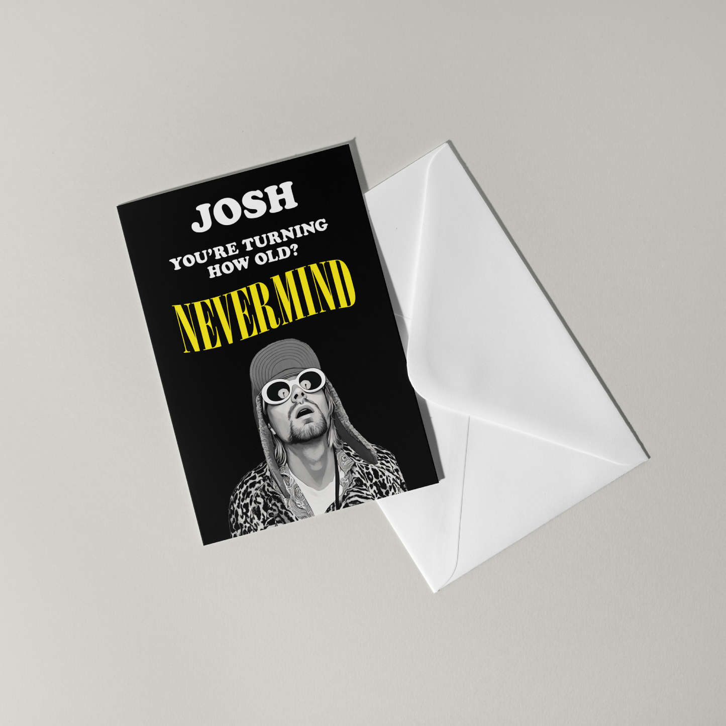 Funny Nirvana Personalised Birthday Card