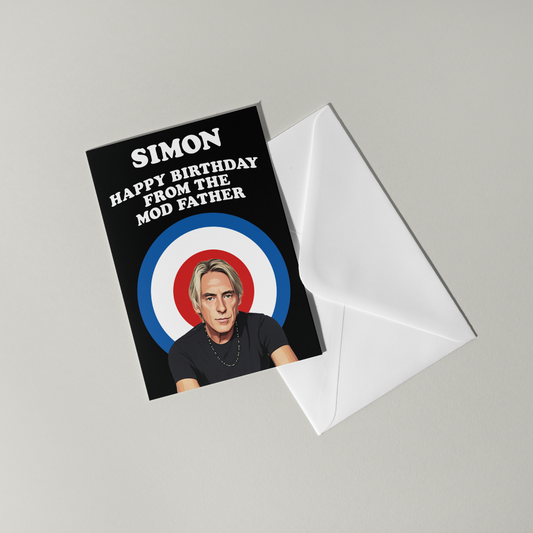 Funny Paul Weller Personalised Birthday Card