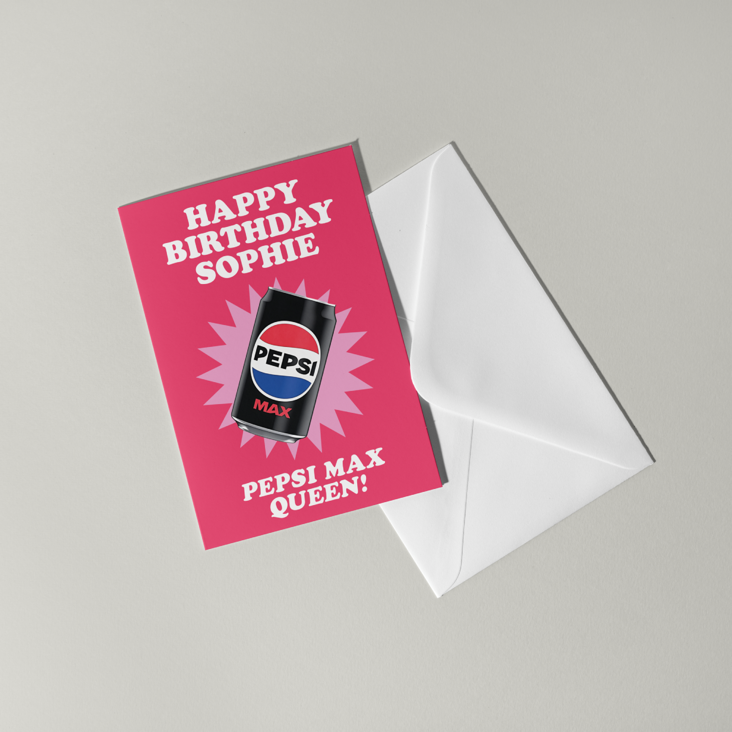 Funny Pepsi Max Personalised Birthday Card
