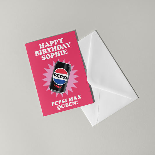 Funny Pepsi Max Personalised Birthday Card