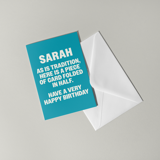 Funny Personalised Birthday Card