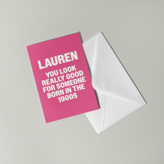 Funny Personalised Birthday Card