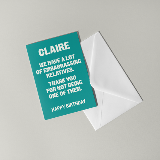 Funny Personalised Birthday Card